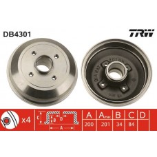 DB4301 TRW Гальмівний барабан