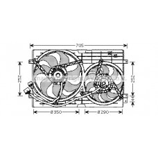 VN7508 AVA QUALITY COOLING Вентилятор охолодження двигуна