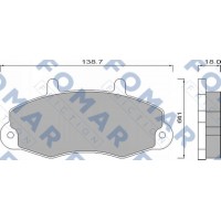FO 483781 FOMAR Friction Комплект гальмівних колодок дисковий гальм