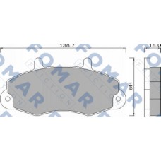 FO 483781 FOMAR Friction Комплект гальмівних колодок дисковий гальм