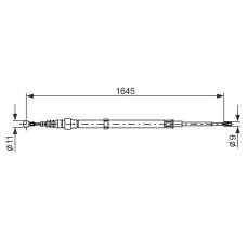 1 987 482 191 BOSCH Тросик, cтояночный тормоз