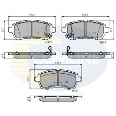 CBP31620 COMLINE Комплект гальмівних колодок дисковий гальм