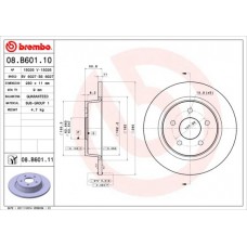 08.B601.10 BREMBO Гальмівний диск