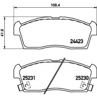8DB 355 039-681 HELLA Комплект гальмівних колодок дисковий гальм