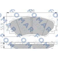FO 932781 FOMAR Friction Комплект гальмівних колодок дисковий гальм