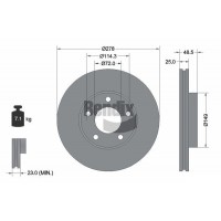 BDS1287 BENDIX Braking Гальмівний диск