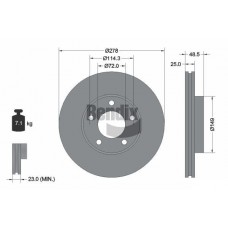 BDS1287 BENDIX Braking Гальмівний диск