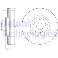 BG9177C DELPHI Гальмівний диск
