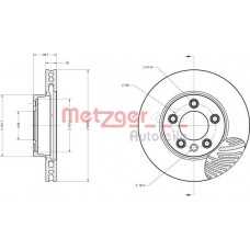 6110594 METZGER Гальмівний диск