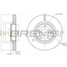 CD7368V BREMSI Гальмівний диск