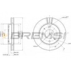 CD6885V BREMSI Гальмівний диск