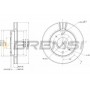 CD6885V BREMSI Гальмівний диск