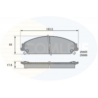 CBP36086 COMLINE Комплект гальмівних колодок дисковий гальм
