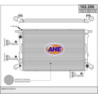 102.200 AHE Радіатор охолодження двигуна