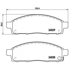 P 54 038 BREMBO Комплект гальмівних колодок дисковий гальм