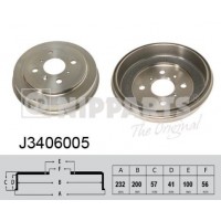 J3406005 NIPPARTS Гальмівний барабан