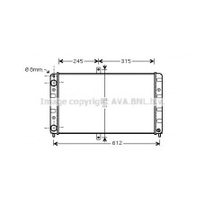 LA2016 AVA QUALITY COOLING Радіатор охолодження двигуна