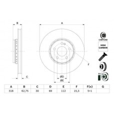 0 986 479 G34 BOSCH Гальмівний диск