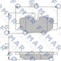 FO 924781 FOMAR Friction Комплект гальмівних колодок дисковий гальм