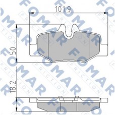 FO 924781 FOMAR Friction Комплект гальмівних колодок дисковий гальм