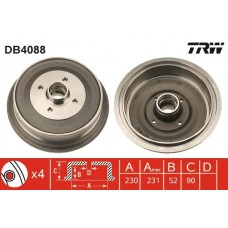 DB4088 TRW Гальмівний барабан