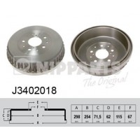 J3402018 NIPPARTS Гальмівний барабан