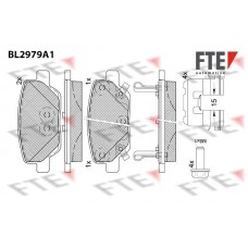 BL2979A1 FTE Комплект гальмівних колодок дисковий гальм