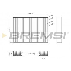 FC0457C BREMSI Фільтр повітря у внутрішньому просторі