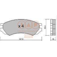 704-13080P IAP QUALITY PARTS Комплект гальмівних колодок дисковий гальм