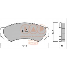 704-13080P IAP QUALITY PARTS Комплект гальмівних колодок дисковий гальм
