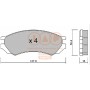 704-13080P IAP QUALITY PARTS Комплект гальмівних колодок дисковий гальм
