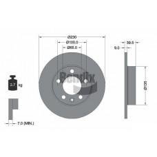 BDS1009 BENDIX Braking Гальмівний диск