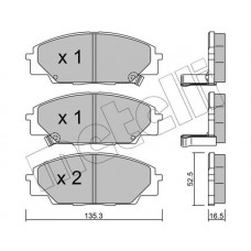 22-0435-0 METELLI КомплеК т гальмівних колодок, дискове гальмо