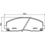 8DB 355 020-571 HELLA Комплект гальмівних колодок, дискове гальмо