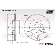 871007 MAXTECH Гальмівний диск