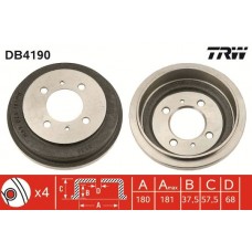 DB4190 TRW Гальмівний барабан