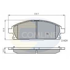 CBP0591 COMLINE КомплеК т гальмівних колодок, дискове гальмо