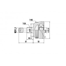 DCV835004 DYNAMATRIX Шарнирный комплект, Привідний вал