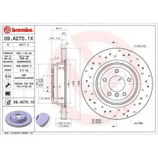 09.A270.1X BREMBO Гальмівний диск