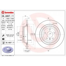 08.A957.11 BREMBO Гальмівний диск