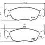 8DB 355 008-291 HELLA КомплеК т гальмівних колодок, дискове гальмо