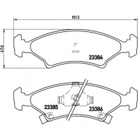 P 30 009 BREMBO Комплект гальмівних колодок дисковий гальм