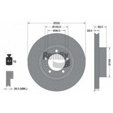 BDS1983RHC BENDIX Braking Гальмівний диск
