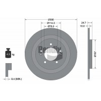 BDS1926 BENDIX Braking Гальмівний диск