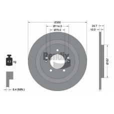 BDS1926 BENDIX Braking Гальмівний диск