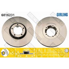 6016231 GIRLING Гальмівний диск