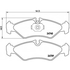 P 50 081 BREMBO Комплект гальмівних колодок дисковий гальм