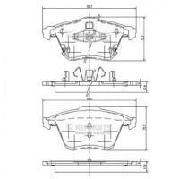 J3603067 NIPPARTS КомплеК т гальмівних колодок, дискове гальмо
