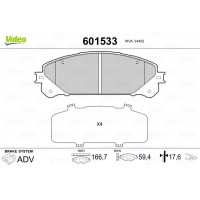 601533 VALEO Комплект гальмівних колодок дисковий гальм