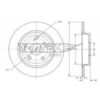 TX 74-12 TOMEX Brakes Гальмівний диск
